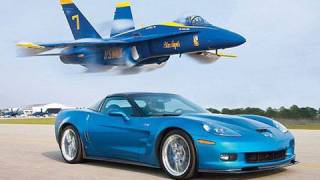 ZR1 Vette vs Jet  Chevrolet Corvette ZR1 Races A US Navy Fighter Jet [upl. by Jerman]