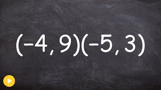 Applying the midpoint formula to find the midpoint between two points [upl. by Nosahc]