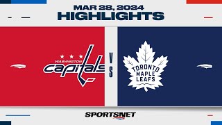 NHL Highlights  Capitals vs Maple Leafs  March 28 2024 [upl. by Marinelli570]