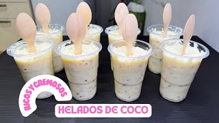 HELADOS DE COCO Caseros que Debes Probar Ahora [upl. by Lidah]