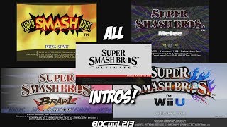 All Super Smash Bros Intros  From 64 to Ultimate 64 Melee Brawl Wii U Ultimate [upl. by Daph507]