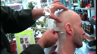 Straight Razor Head Shave II [upl. by Detta]