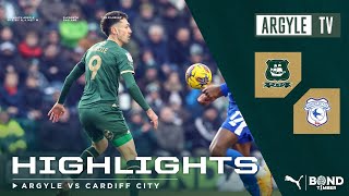 Plymouth Argyle v Cardiff City highlights [upl. by Retsub]