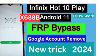 Infinix X688B  X657B  X6511B  X662B FRP Bypass  Remove Google Account 2024 Android 11 Without Pc [upl. by Jeddy573]