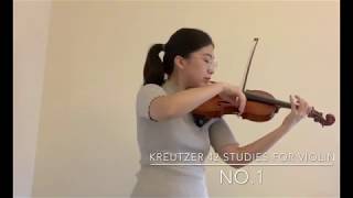 Kreutzer 42 Studies Etudes For Violin 【No1】克莱采尔42首小提琴练习曲【第1课】 [upl. by Flatto]