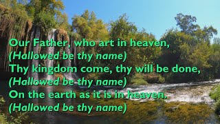 The LORD’S PRAYER Our Father who art in heaven Lyrics Words text Sing Along Song [upl. by Noved]