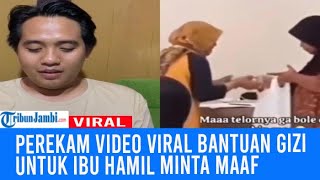 Perekam Video Viral Bantuan Gizi untuk Ibu Hamil Minta Maaf Sebut Telur sudah Ada di Paket [upl. by Holbrooke]