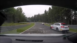 Audi RS6 Ringtaxi and Megane RS 265 Nürburgring  Nordschleife 08082015 [upl. by Rafaelia]