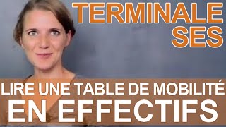 Lire une table de mobilité en effectifs  SES  Terminale  Les Bons Profs [upl. by Goodwin]