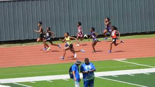 Ava Moore Giovanna Gonzales Gallien HTH 100m  2024 Pearland Speed Meet [upl. by Alesig]