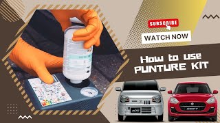 How to use car pauncther kitcar tyre repairtyre leakge repair automobile car toyota [upl. by Vullo932]