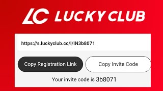 Lucky Club Invitation Code How to use Lucky Club Invite Link [upl. by Bartie185]