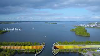 The Veluwemeer Aqueduct Netherlands Unique Water Bridge [upl. by Ylrad]