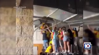 Chaos erupts arrests made after fans without tickets enter Hard Rock Stadium at Copa America final [upl. by Asuncion]