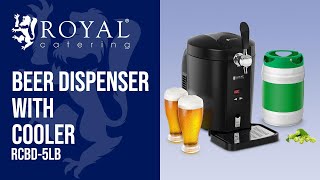 Beer Dispenser with Cooler Royal Catering RCBD5LB  Product presentation 10011324 [upl. by Germaine]