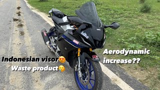 Indi visor for r15m top speed increase hogi😱 [upl. by Anilrac274]