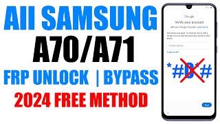 Samsung a71 FRP Bypass Android 13  A715F Google Account Remove [upl. by Coulombe]