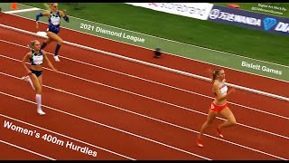 Womens 400m Hurdles Bislett Games Diamond League Bislett Stadium Oslo Norway July 1 2021 [upl. by Ahsienet]