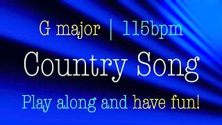 Country Song in G major country backing track for Guitar 115bpm Play along and enjoy [upl. by Ydnyl]