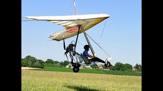 Motorized hang glider test flight with nanolight trike [upl. by Assyn]