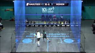 Squash  MegaRallies EP70  Momen v Gaultier  HK Open 2014 [upl. by Combes]