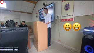 College Me Meri Speech😜  vlogs college speech [upl. by Keynes]