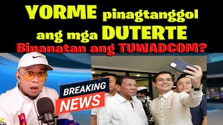 YORME pinagtanggol ang mga DUTERTE [upl. by Nottarts]