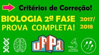 Critérios de Correção Biologia UFPR  2ª Fase 20172018 [upl. by Isle]