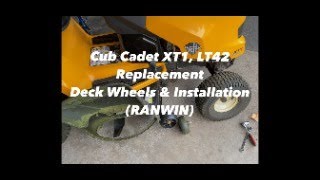 Aftermarket Deck Wheels Installation Cub Cadet XT1 RANWIN [upl. by Milena]