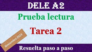 PRUEBA LECTURA TAREA 2 DE NOVIEMBRE 2023 RESUELTA [upl. by Bathsheb590]