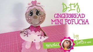 DIY Mini Gingerbread Fofucha Girl  3d Foam Craft Sheet [upl. by Synned]