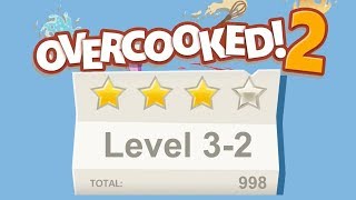 Overcooked 2 Level 32 4 stars 2 player Coop [upl. by Labinnah]