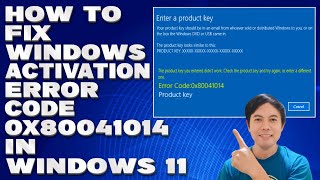 How To Fix Windows Activation Error Code 0x80041014 in Windows 1011 Solution [upl. by Cerelly]