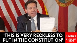 DeSantis Makes The Case Against ProMarijuana Florida Amendment 3 [upl. by Eilegna440]