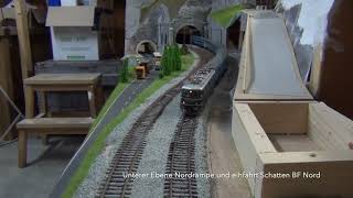 SBB BLS FS Lotschhardbahn Sud Nord Fahrt und Italian nach der Schweiz [upl. by Osnofedli]