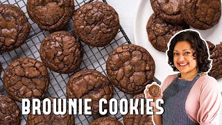 Brownie Cookies Brookies  A Delicious  Chewy Chocolate Chip Recipe [upl. by Borchert878]