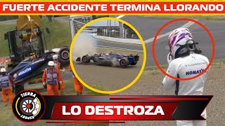 ¡LLORANDO SARGEANT IMPRESIONANTE ACCIDENTE DE LOGAN CON EL AUTO REPARADO DE WILLIAMS EN GP JAPÓN [upl. by Eirene]