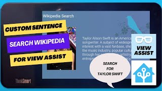 Install quotSearch Wikipediaquot custom sentence automation for use with View Assist in Home Assistant [upl. by Golanka]