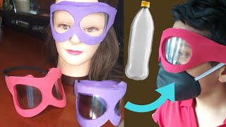 Como Hacer VISOR PROTECTOR Tipo GAFAS  ANTIFAZ Con Matetial Reciclado Gafas Visor Con BOTELLA [upl. by Nodearb846]