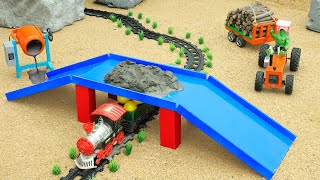 diy tractor making mini concrete bridge for truck safety science project‪MiniCreative1‬  keepvilla [upl. by Downs724]