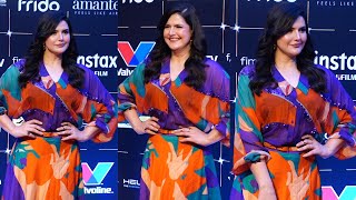 ZAREEN KHAN AT RED CARPET OF BOLLYWOOD HUNGAMA OTT FEST PANEL DISCUSSION 2024 [upl. by Lowrance]