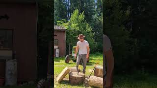 Splitting Logs ONLY the Hits 💥🪓fiskars woodworking deutz shorts [upl. by Mcdermott]