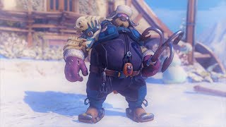 Overwatch Winter Wonderland Roadhog  Ice Fisherman Skin Legendary1080p60fps [upl. by Justis]