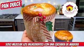 PAN DULCE ECONÓMICO sin amasar y sin manteca SOLO MEZCLAMOS CON UNA CUCHARA [upl. by Aikenahs]