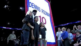 Dennis Rodman FULL Jersey Retirement Ceremony  Detroit Pistons [upl. by Aym]