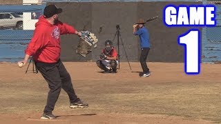 BOBBY PITCHES IN BASEBALL  Offseason Baseball Series  Game 1 [upl. by Ecirtel]