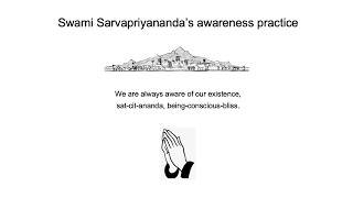 Swami Sarvapriyanandas awareness practice video clip [upl. by Yhtimit331]