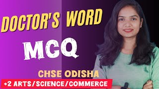 mcq on Doctors word  2 english mcq  2 arts science commerce chseodisha boardexam 2025 [upl. by Jones453]