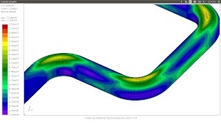 CalculiX  Pipline Under Temperature Load [upl. by Ahders]