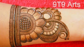 Very Easy and Stylish Front Hand Arabic Mehndi Design for Karwa Chauth 2023  Mehandi ka Design [upl. by Rheba]